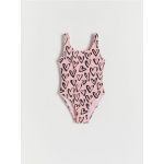 Costum de baie intreg, cu model integral - roz-pastel