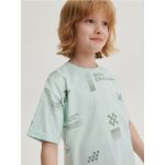 T-shirt oversize - turcoaz-pal