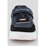 Pantofi sport cu insertii de piele si velcro