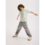T-shirt cu imprimeu - verde-pal