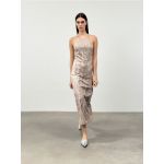 Rochie cu efect tie-dye - bej