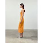 Rochie cu aplicatii stralucitoare - portocaliu