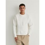 Bluza din tricot structural - crem