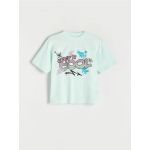 T-shirt oversize - albastru-pal