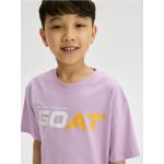 Tricou din bumbac cu imprimeu - crimson