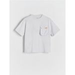 Tricou oversized din bumbac - crem