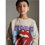 Tricou The Rolling Stones cu maneca lunga - bej