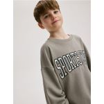 Tricou oversized cu maneca lunga - maro