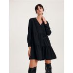 Rochie mini cu volane - negru