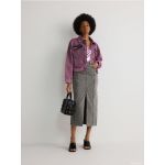 Fusta Barbie din denim - gri deschis