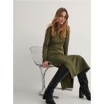 Rochie uni - verde-maroniu