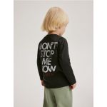Tricou oversized cu maneca lunga cu Queen - gri-inchis