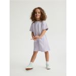 Rochie din bumbac, cu broderie - lavand