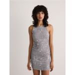 Rochie cu efect metalic - argintiu