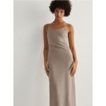 Rochie midi din tricot - bej