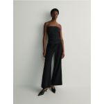 Salopeta cu pense decorative - negru