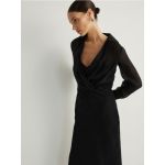Rochie cu aspect sifonat - negru