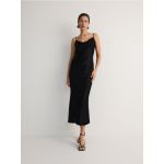 Rochie maxi cu continut ridicat de viscoza - negru