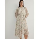 Rochie midi cu model - oranj-deschis