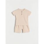 BOYS` BLOUSE & SHORTS - bej
