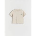 Tricou oversized din bumbac - nude