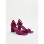 Sandale cu toc drept - violet-orhidee