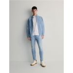Blugi skinny cu efect de prespalare - albastru