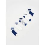 Set de 5 perechi de sosete cu continut ridicat de bumbac - alb