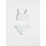 Costum de baie din doua piese cu modele - albastru