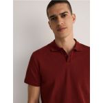 Tricou polo regular fit - rosu-aprins