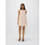 Rochie mini cu decolteu tip halter - roz-pastel