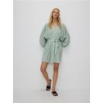 Rochie mini cu curea - verde-pal