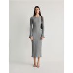 Rochie cu spatele descoperit - gri deschis