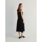 Rochie maxi din jerseu - negru