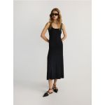 Rochie midi din tricot - negru
