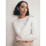 Bluza cu cusaturi decorative - crem