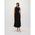 Rochie maxi din bumbac - negru