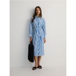 Rochie-camasa midi cu fibre lyocell - albastru-pal