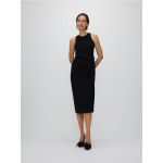 Rochie midi legata in talie - negru