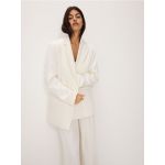 Blazer oversized cu continut ridicat de viscoza - crem