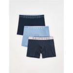 Set de 3 perechi de boxeri long - bleumarin