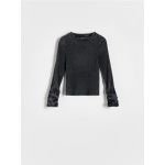 Bluza cu efect de prespalare - negru