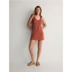 Rochie cu broderie englezeasca - aramiu