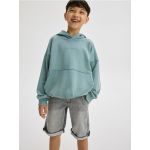 Pantaloni scurti jogger, din denim - gri deschis