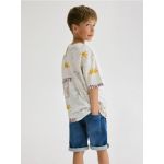 Pantaloni scurti jogger, din denim - albastru