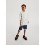 Pantaloni scurti jogger, din denim - bleumarin