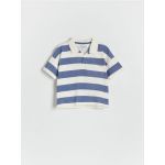Tricou polo in dungi - bleumarin