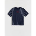 Tricou oversized in dungi - bleumarin