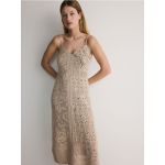 Rochie midi ajurata - bej