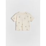 Tricou cu imprimeu - crem